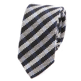 Navy & Grey Wool Slim Tie - Tie Doctor